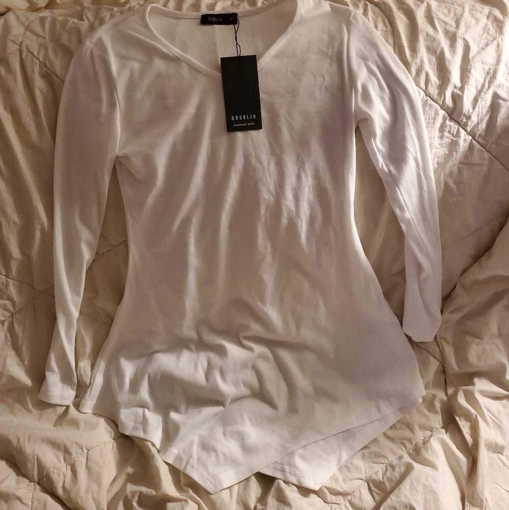 Doubleju Tunic long-sleeved white small